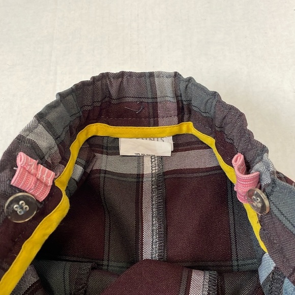 Plaid Mini Wrap Skirt Skort Uniform Girls 12 Grunge Steampunk Preppy Dennis Red - Picture 8 of 11